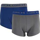 Corex Fitness Classic (2 Pack) Mens Boxer Shorts - Grey - S Regular