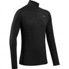 More Mile Mens Core Half Zip Training Top Black Long Sleeve Running Jersey Sport