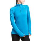 Ronhill Tech Prism Half Zip Long Sleeve Womens Running Top - Blue - S Regular