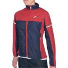 More Mile Woven Womens Running Jacket Red Zipped Pockets Reflective Full Zip