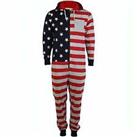 Tokyo Laundry USA Flag Hooded Long Sleeve One Piece Jump Suit - M Regular