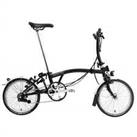 Brompton Mens C Line S6L Folding Bike Cycling Steel 16 inch 6 Speed - Black