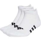 adidas Unisex Performance Cushioned (3 Pack) Low Socks Gym - White
