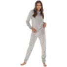 Slumber Party Womens Soft Fleece Pyjama Set Fashion - Grey - S Regular