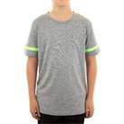 More Mile Boys Short Sleeve Running Top Grey Junior Kids Stylish Sports T-Shirt - UK Size Juniors