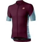 Castelli Mens Entrata V Short Sleeve Cycling Jersey - Purple