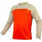 Endura Mens MT500 Burner II Long Sleeve Cycling Jersey - Orange
