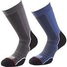 1000 Mile Mens Trek (2 Pack) Walking Socks - Grey
