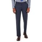 Racing Green Deep Blue Tonal Check Tailored Fit Men's Suit Trousers