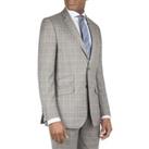 Racing Green Grey Jaspe Check Tailored Fit Men's Suit Jacket