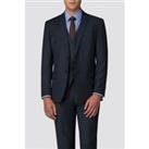 Racing Green Tailored Fit Deep Blue Pick and Pick Men's Suit Jacket