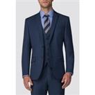 Racing Green Tailored Fit Bright Blue Pick & Pick Men's Suit Jacket