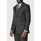 Jeff Banks Grey Check Regular Fit Travel Men's Suit Jacket