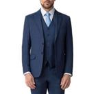 Jeff Banks Stvdio Blue Textured Slim Fit Men's Suit Jacket