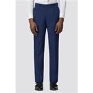 Occasions Blue Plain Tailored Fit Men's Trousers