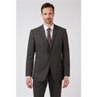 Racing Green Tailored Fit Brown Heritage Checked Men's Suit Jacket