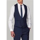 Limehaus Navy Blue Multi Check Double Breasted Waistcoat