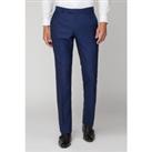 Racing Green Blue Texture Tailored Fit Men's Trousers