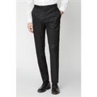 Limehaus Black Tonal Jacquard Slim Fit Men's Suit Trousers