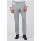 Scott & Taylor Occasions Tailored Fit Light Grey Texture Men's Suit Trousers