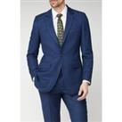 Hammond and Co Blue Hopsack Tailored Men's Suit Jacket Fit Jacket