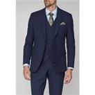 Jeff Banks Navy Blue Airforce Texture Travel Men's Suit Jacket
