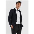 Ted Baker Navy Slim Fit Suit Jacket with Flock Lapel