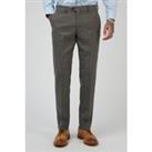 Marc Darcy Tailored Fit Hardwick Tan with Navy Check Men's Suit Trousers