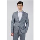 Limehaus Slim Fit Blue Grey Semi Plain Men's Suit Jacket
