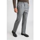 Concrete Regular Fit Light Grey Single Pleat Men's Trousers