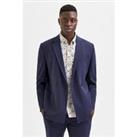 Selected Homme Slim Fit Dark Blue Double Breasted Double Breasted Men's Suit Jacket