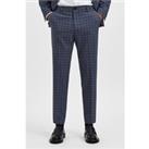 Selected Homme Slim Fit Grey Checked Men's Suit Trousers