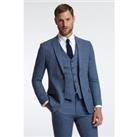 Ben Sherman Dusty Blue Texture Semi Plain Men's Suit Jacket