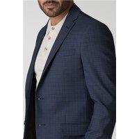 Racing Green Airforce Micro Check Blue Men's Suit Jacket