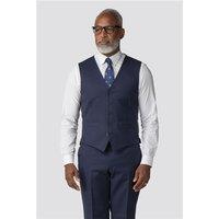 Racing Green Regular Fit Navy Blue Twill Performance Waistcoat