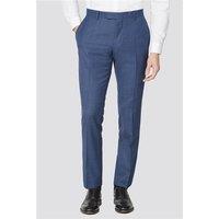 Racing Green Bright Blue Texture Tailored Fit Men's Suit Trousers