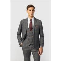 Marc Darcy Slim Fit Jenson Grey Check Men's Suit Jacket