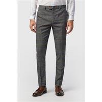 Marc Darcy Slim Fit Jenson Grey Check Men's Suit Trousers, Navy