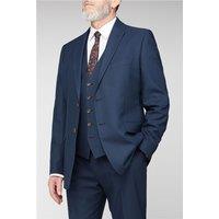 British Tailor Deep Blue Structure Big and Tall Men's Suit Jacket