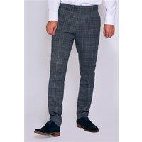 Marc Darcy Enzo Blue Grey Men's Slim Fit Trousers by Suit Direct