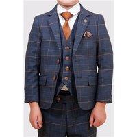 Marc Darcy Jenson Children's Navy Blue Three Piece Men's Regular Fit Suit Jacket for boys