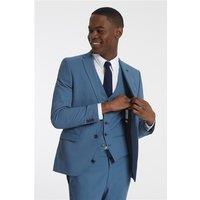 Farah Slim Fit Reed Navy Blue Teal Men's Suit Jacket