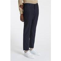 Farah Navy Blue Twill Stretch Men's Slim Fit Trousers