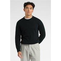 Limehaus Knitted Crew Neck Jumper Black, Cotton