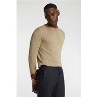 Limehaus Knitted Crew Neck Jumper Beige, Cotton