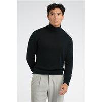 Limehaus Knitted Roll Neck Jumper Black, Cotton