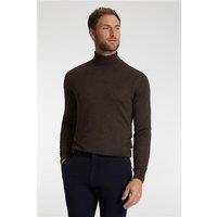 Limehaus Knitted Roll Neck Jumper Brown. Cotton by Suit Direct