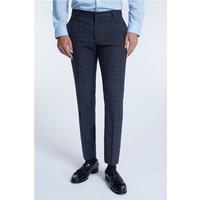 Limehaus Charcoal Grey Grindle Caramel Check Men's Slim Fit Trousers