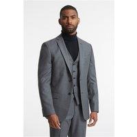 Alexandre Mid Grey Flannel Men's Tailored Fit Suit Jacket