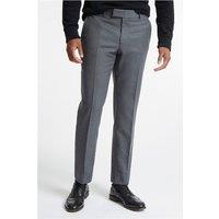Alexandre Mid Grey Flannel Men's Tailored Fit Suit Trousers